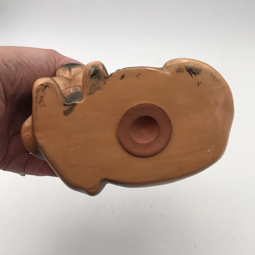 VTG 6-1/2" Droopy Eyes Bassett/Hound Dog Bank Glazed Ceramic - Picture 6 of 8
